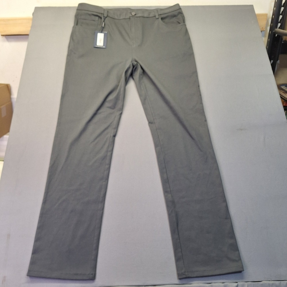 Hart Schaffner Marx Mens 38x34 Grey 100% Cotton 5-Pocket Pants FT5PH500